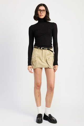 Hot Girl Street Smart Cargo Pocket Mini Skirt