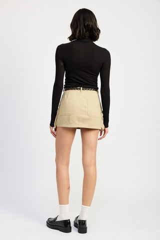 Hot Girl Street Smart Cargo Pocket Mini Skirt