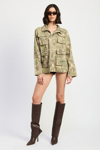 Hot Girl Incognito Camo Twill Jacket