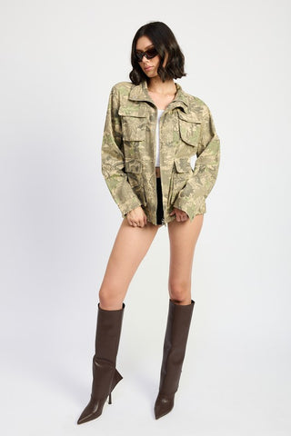 Hot Girl Incognito Camo Twill Jacket