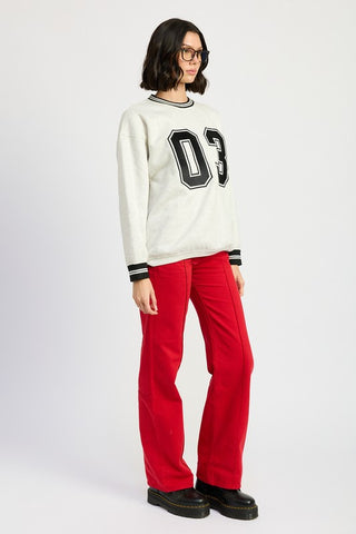 Hot Girl 03 Varsity Pullover Sweater