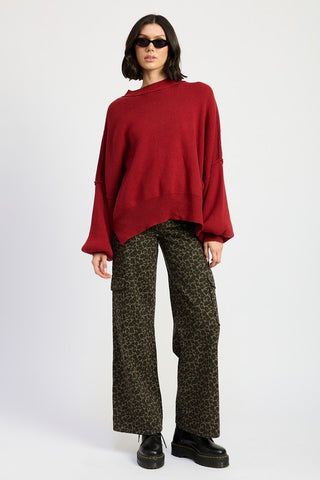 Hot Girl Untamed Leopard Print Wide Leg Cargo Pants