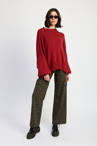 Hot Girl Untamed Leopard Print Wide Leg Cargo Pants