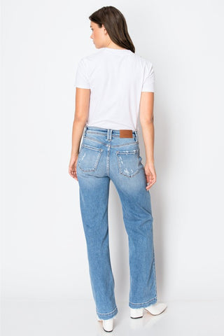 Hot Girl X Artemis Tummy Control High Rise Relaxed Fit Straight Leg Jeans