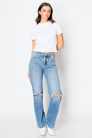 Hot Girl X Artemis Tummy Control High Rise Relaxed Fit Straight Leg Jeans