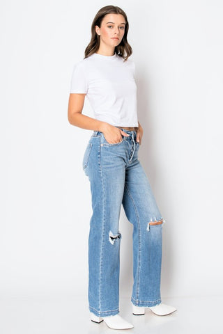 Hot Girl X Artemis Tummy Control High Rise Relaxed Fit Straight Leg Jeans