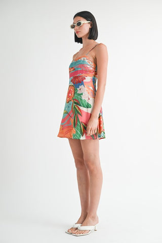 Hot Girl Tropical Resort A Line Mini Dress