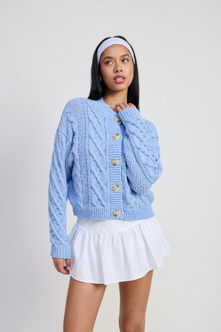 Hot Girl Dreamweave Chunky Cable Knit Cardigan