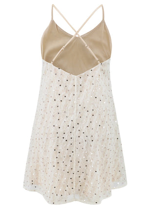 Hot Girl Sequin V-Neck Strappy Cami Mini Dress