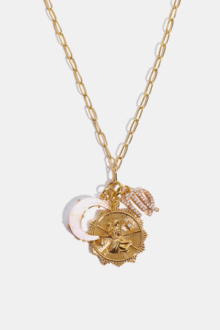 HGA Zodiac Moon Pendant Necklace