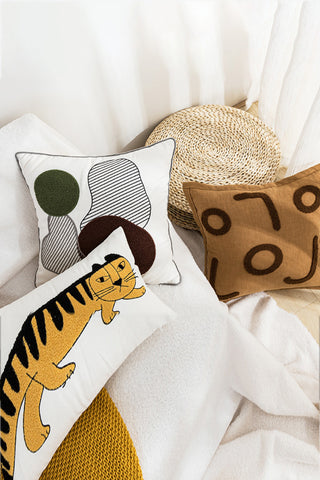 HGA Tiger 3-Pack Punch-Needle Embroidery Decorative Throw Pillow Cases - Hot Girl Apparel