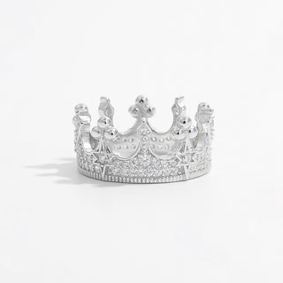 HGA QUEEN Crown Shaped Sterling Silver Ring