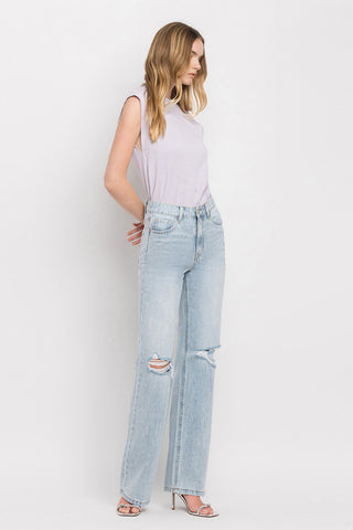 Hot Girl Vervet 90'S Vintage Super High Rise Flare Jeans In Light Wash - Hot Girl Apparel