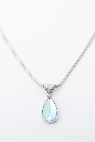 HGA Teardrop Titanium Steel Pendant Necklace