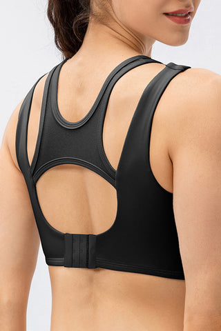 Hot Girl STRETCH Mesh Cutout Active Sports Bra