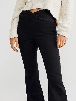 Hot Girl Alex Asymmetrical Waist Flare Jeans