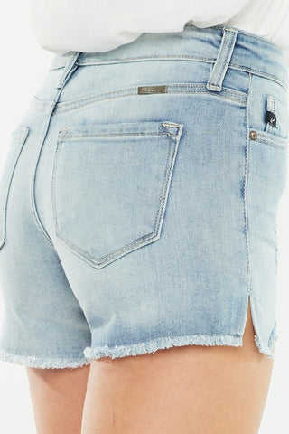 Hot Girl X Kancan High Rise Side Slit Denim Shorts - Hot Girl Apparel