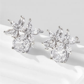 HGA Sterling Silver Flower Stud Earring