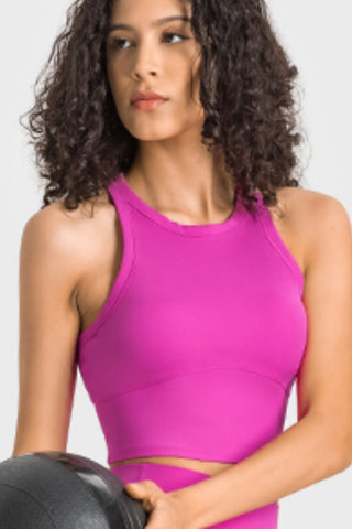 Hot Girl STRETCH Racerback Cropped Active Tank - Hot Girl Apparel