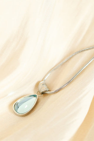 HGA Teardrop Titanium Steel Pendant Necklace