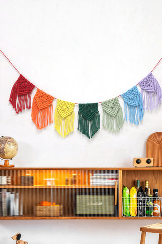 HGA Rainbow Pride Fringe Macrame Banner - Hot Girl Apparel