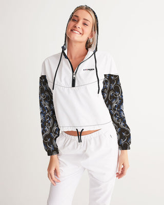 Hot Girl LOVE PARIS Women's Print Cropped Windbreaker