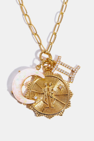 HGA Zodiac Moon Pendant Necklace