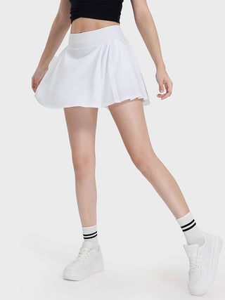 Hot Girl Pleated Mid-Rise Waist Active Mini Tennis Skirt