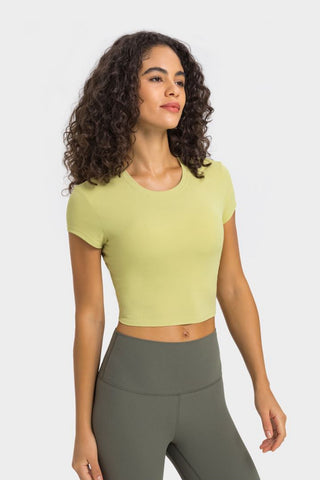 Hot Girl STRETCH Short Sleeve Cropped Active Tee - Hot Girl Apparel