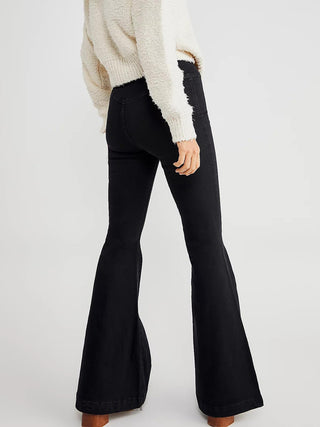 Hot Girl Alex Asymmetrical Waist Flare Jeans