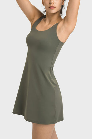 Hot Girl Like Skin Active Tank Dress with Built In Shorts