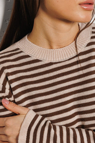 Hot Girl Selma Striped Crewneck Sweater