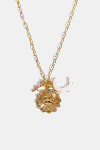 HGA Zodiac Moon Pendant Necklace