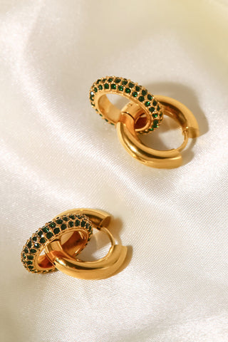 HGA Emerald City 18K Gold-Plated Double-Hoop Earrings