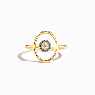 HGA Sterling Silver Evil Eye Ring