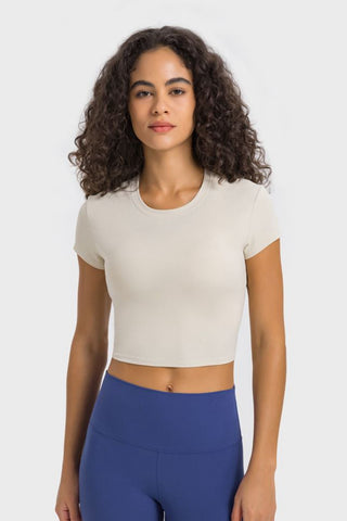 Hot Girl STRETCH Short Sleeve Cropped Active Tee - Hot Girl Apparel