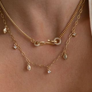 Hot Girl 18K Gold-Plated Zircon Necklace