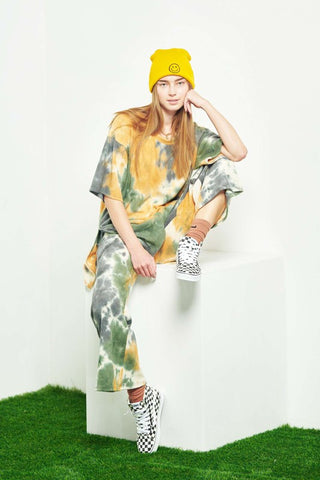 Hot Girl Tie-Dye Ribbed Oversized Top And Pant Lounge Set