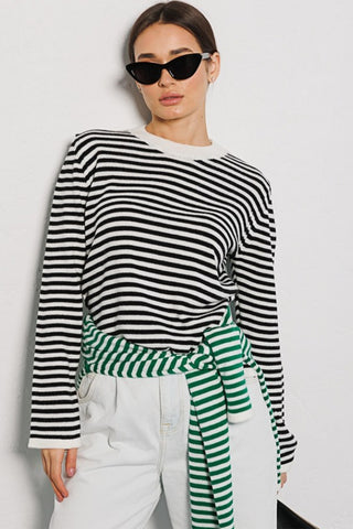 Hot Girl Selma Striped Crewneck Sweater