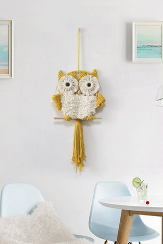 HGA Hand-Woven Tassel Owl Macrame Wall Hanging - Hot Girl Apparel