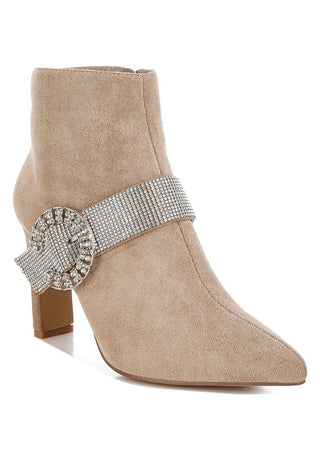 Hot Girl X London Rag Asagao Diamante Rhinestone Heeled Ankle Boots