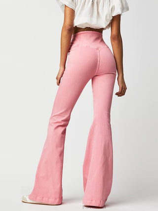 Hot Girl Alex Asymmetrical Waist Flare Jeans