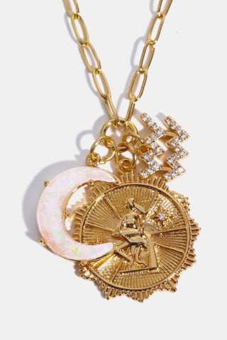 HGA Zodiac Moon Pendant Necklace