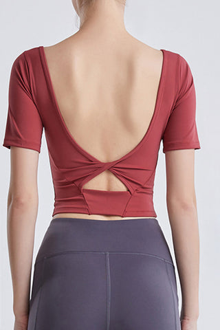 Hot Girl Cutout Backless  Active Top - Hot Girl Apparel