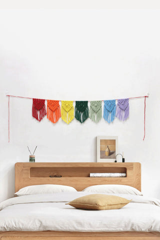 HGA Rainbow Pride Fringe Macrame Banner - Hot Girl Apparel