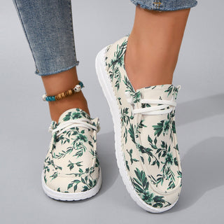 Hot Girl Green Ivy Printed Round Toe Sneakers - Hot Girl Apparel