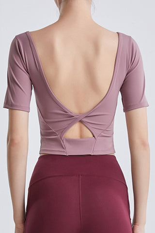 Hot Girl Cutout Backless  Active Top - Hot Girl Apparel