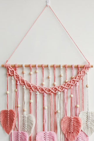 HGA Macrame Leaf Fringe Wall Hanging - Hot Girl Apparel