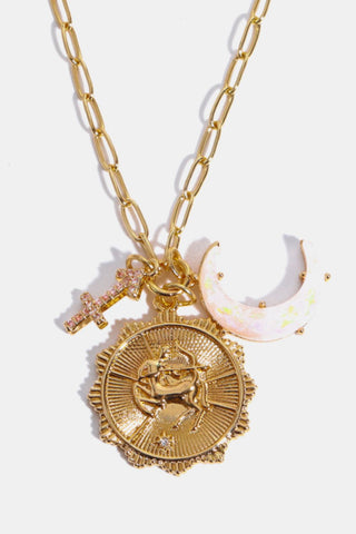 HGA Zodiac Moon Pendant Necklace