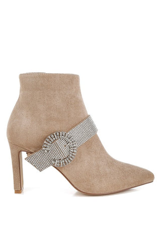 Hot Girl X London Rag Asagao Diamante Rhinestone Heeled Ankle Boots